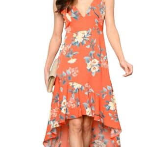 New Floral Hi-Low dress